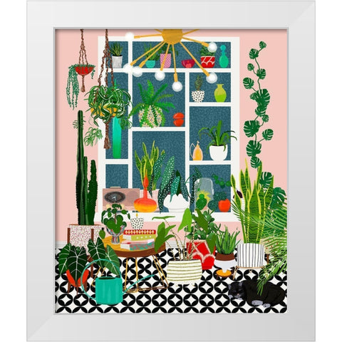 Plant Solarium Bright White Modern Wood Framed Art Print by Bucheli, Jen