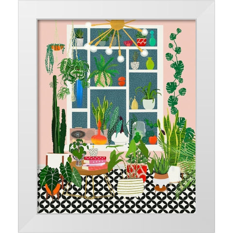 Plant Solarium White Modern Wood Framed Art Print by Bucheli, Jen