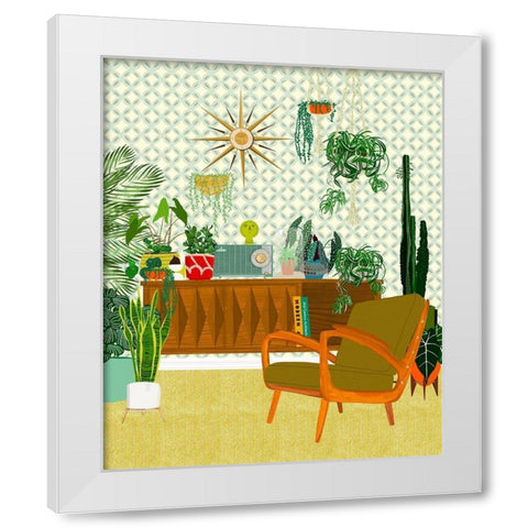 Plant Living Room White Modern Wood Framed Art Print by Bucheli, Jen