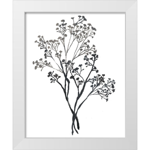 Babys Breath White Modern Wood Framed Art Print by Medley, Elizabeth