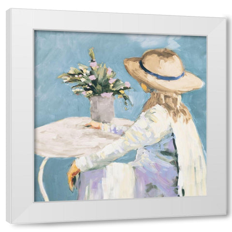 Contemplating White Modern Wood Framed Art Print by Slivka, Jane