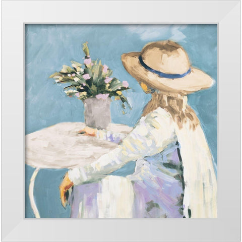 Contemplating White Modern Wood Framed Art Print by Slivka, Jane