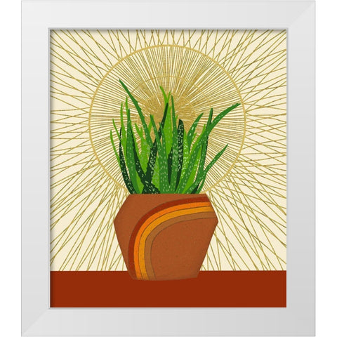 Snake Plant White Modern Wood Framed Art Print by Bucheli, Jen