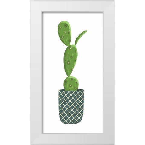 Modern Cacti Pot II White Modern Wood Framed Art Print by Bucheli, Jen