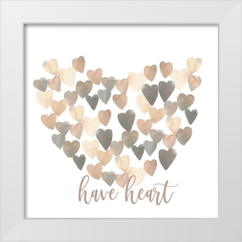 Have Heart White Modern Wood Framed Art Print by Price, Lucille