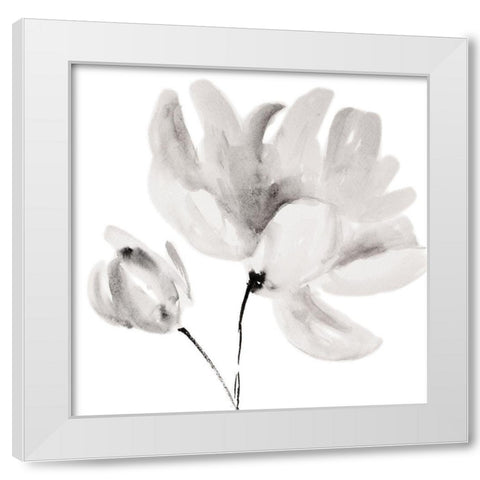 Rise With The Sun Square II White Modern Wood Framed Art Print by Loreth, Lanie