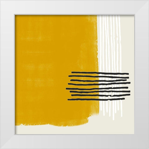 Certain Rhythm Square White Modern Wood Framed Art Print by Sheppard, Lucca