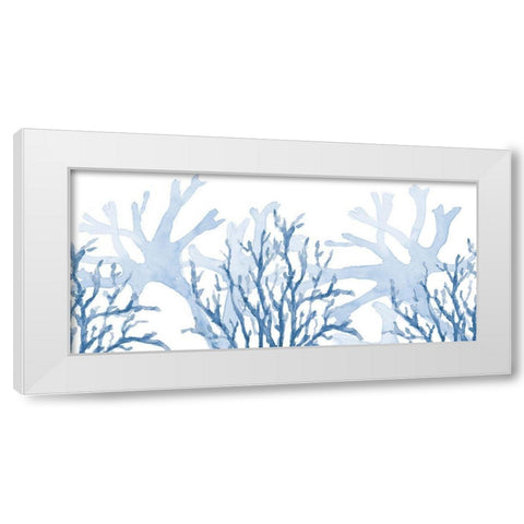 Indigo Coral Coast White Modern Wood Framed Art Print by Loreth, Lanie