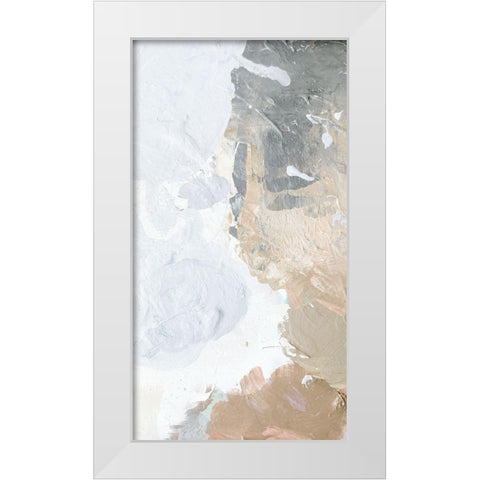 Pastel Abstract White Modern Wood Framed Art Print by Meneely, Dan