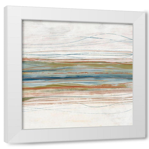 Serene Abstract White Modern Wood Framed Art Print by Meneely, Dan