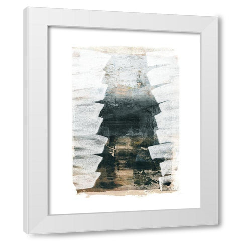 Steep Stairs White Modern Wood Framed Art Print by Meneely, Dan