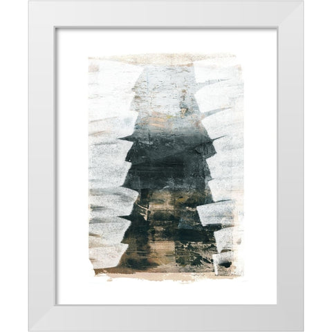 Steep Stairs White Modern Wood Framed Art Print by Meneely, Dan