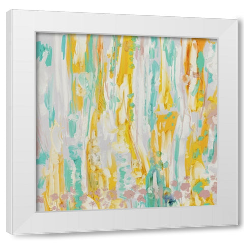 Yellow Sunday White Modern Wood Framed Art Print by Meneely, Dan