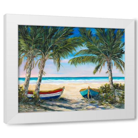 All Ashore White Modern Wood Framed Art Print by DeRice, Julie