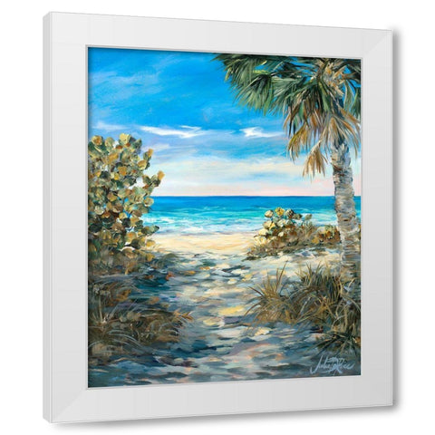 The Path To The Sea White Modern Wood Framed Art Print by DeRice, Julie