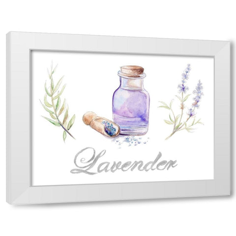 Essential Lavender White Modern Wood Framed Art Print by Pinto, Patricia
