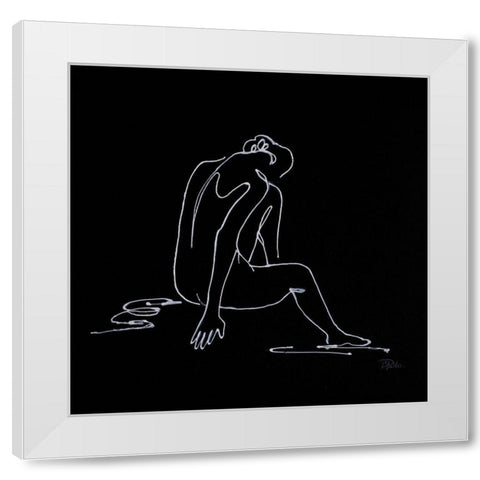 Spa Day Figurative I White Modern Wood Framed Art Print by Pinto, Patricia