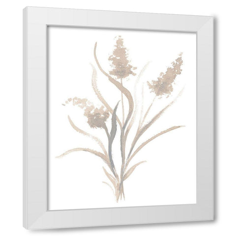 Beige Herb I White Modern Wood Framed Art Print by Medley, Elizabeth