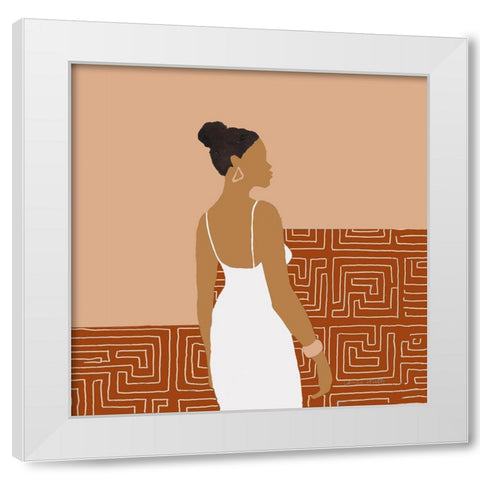 Urban Lady I White Modern Wood Framed Art Print by Loreth, Lanie