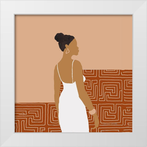 Urban Lady I White Modern Wood Framed Art Print by Loreth, Lanie