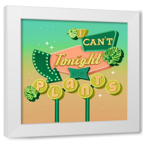 I Cant Tonight White Modern Wood Framed Art Print by Bucheli, Jen