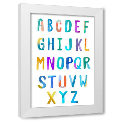 Abstract Alphabet White Modern Wood Framed Art Print by Sheppard, Lucca