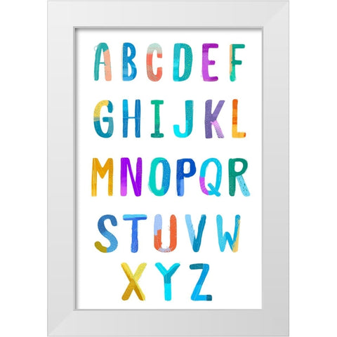 Abstract Alphabet White Modern Wood Framed Art Print by Sheppard, Lucca