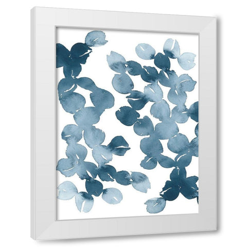 Blue Mod Abstract White Modern Wood Framed Art Print by Price, Lucille