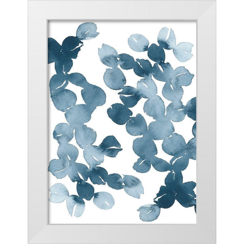 Blue Mod Abstract White Modern Wood Framed Art Print by Price, Lucille