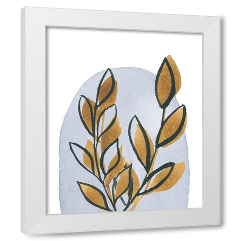 Mustard Leaves III White Modern Wood Framed Art Print by Price, Lucille