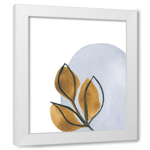 Mustard Leaves II White Modern Wood Framed Art Print by Price, Lucille