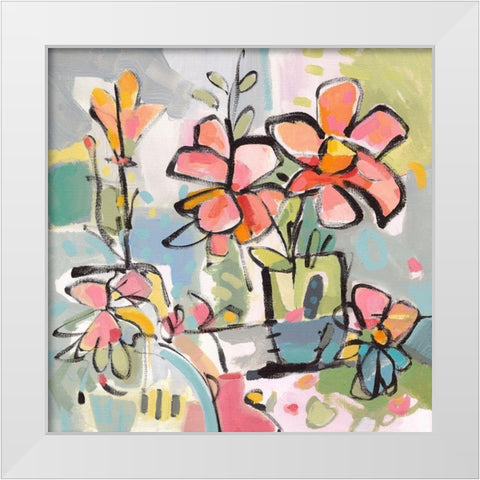 Picked From The Garden I White Modern Wood Framed Art Print by Athas, Vas