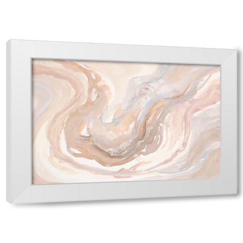 Neutral Agua White Modern Wood Framed Art Print by Pinto, Patricia