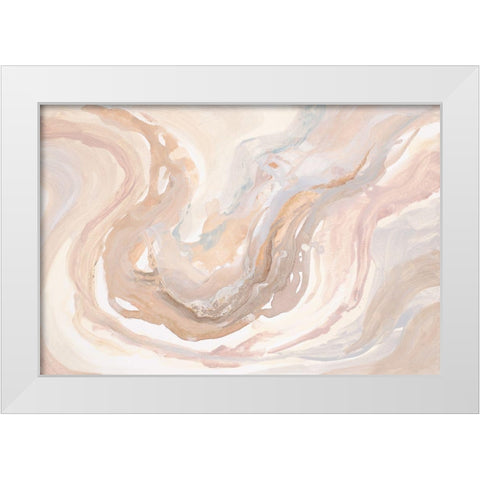 Neutral Agua White Modern Wood Framed Art Print by Pinto, Patricia