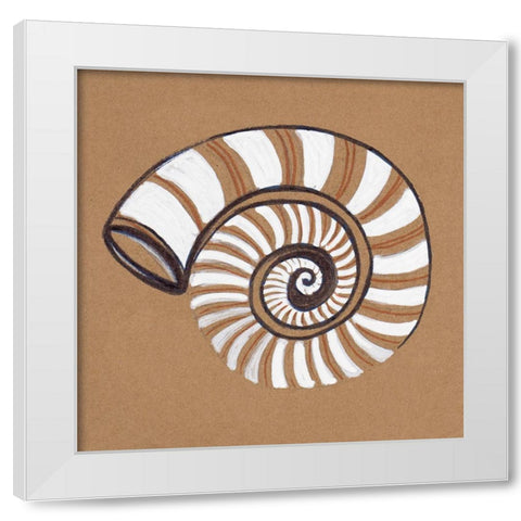 Ocean World Shell White Modern Wood Framed Art Print by Pinto, Patricia