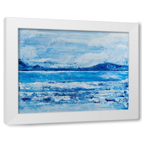 Ocean Wave Kaneohe White Modern Wood Framed Art Print by Ritter, Gina