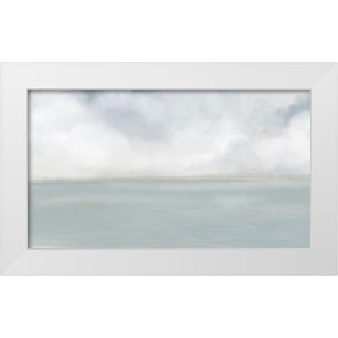 Sea Horizon White Modern Wood Framed Art Print by Maria, Robin