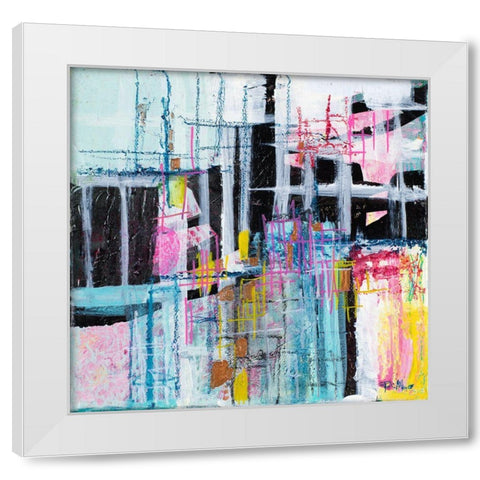 Gio Grid I White Modern Wood Framed Art Print by Maria, Robin