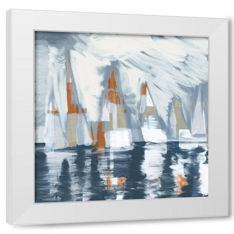Out Of The Mist I White Modern Wood Framed Art Print by Meneely, Dan