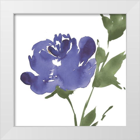 Pop of Peony Square II White Modern Wood Framed Art Print by Price, Lucille
