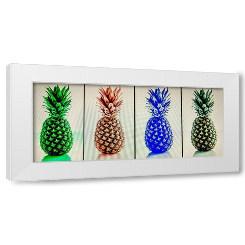 Pineapples White Modern Wood Framed Art Print by Bill Carson Photography