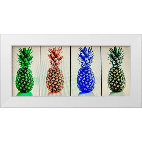 Pineapples White Modern Wood Framed Art Print by Bill Carson Photography