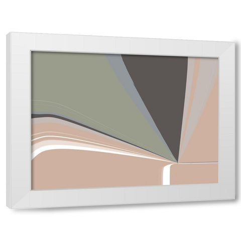 Focal Point I White Modern Wood Framed Art Print by SD Graphics Studio