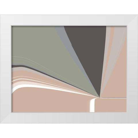 Focal Point I White Modern Wood Framed Art Print by SD Graphics Studio