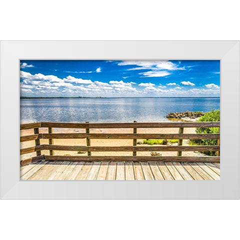 Ocean Overlook White Modern Wood Framed Art Print by Bill Carson Photography