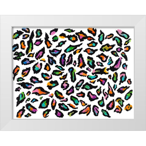 Busy Scattered Content White Modern Wood Framed Art Print by Ritter, Gina