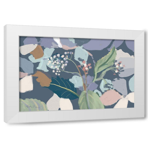 Floral Print White Modern Wood Framed Art Print by Maria, Robin