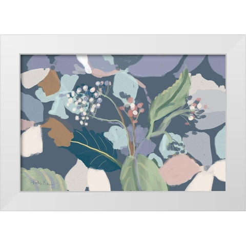Floral Print White Modern Wood Framed Art Print by Maria, Robin
