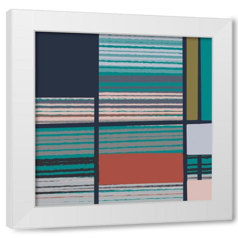 On My Block I White Modern Wood Framed Art Print by Maria, Robin