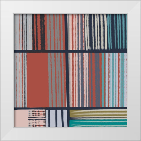 On My Block III White Modern Wood Framed Art Print by Maria, Robin